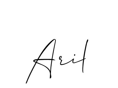 if you are searching for the best signature style for your name Aril. so please give up your signature search. here we have designed multiple signature styles  using Allison_Script. Aril signature style 2 images and pictures png