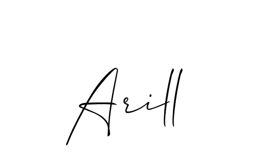 Best and Professional Signature Style for Arill. Allison_Script Best Signature Style Collection. Arill signature style 2 images and pictures png
