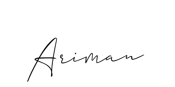 Best and Professional Signature Style for Ariman. Allison_Script Best Signature Style Collection. Ariman signature style 2 images and pictures png