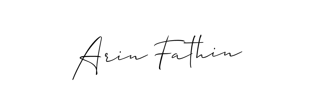 How to make Arin Fathin signature? Allison_Script is a professional autograph style. Create handwritten signature for Arin Fathin name. Arin Fathin signature style 2 images and pictures png