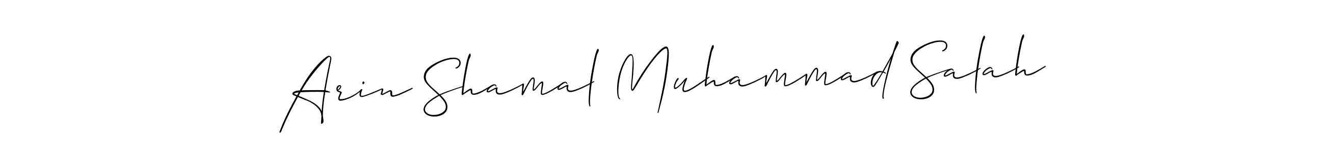 Similarly Allison_Script is the best handwritten signature design. Signature creator online .You can use it as an online autograph creator for name Arin Shamal Muhammad Salah. Arin Shamal Muhammad Salah signature style 2 images and pictures png