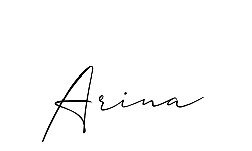 Best and Professional Signature Style for Arina. Allison_Script Best Signature Style Collection. Arina signature style 2 images and pictures png