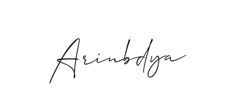 You should practise on your own different ways (Allison_Script) to write your name (Arinbdya) in signature. don't let someone else do it for you. Arinbdya signature style 2 images and pictures png