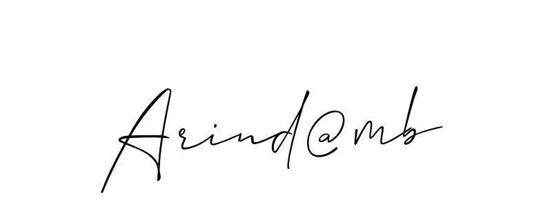 Create a beautiful signature design for name Arind@mb. With this signature (Allison_Script) fonts, you can make a handwritten signature for free. Arind@mb signature style 2 images and pictures png