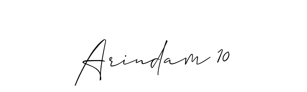 Design your own signature with our free online signature maker. With this signature software, you can create a handwritten (Allison_Script) signature for name Arindam 10. Arindam 10 signature style 2 images and pictures png