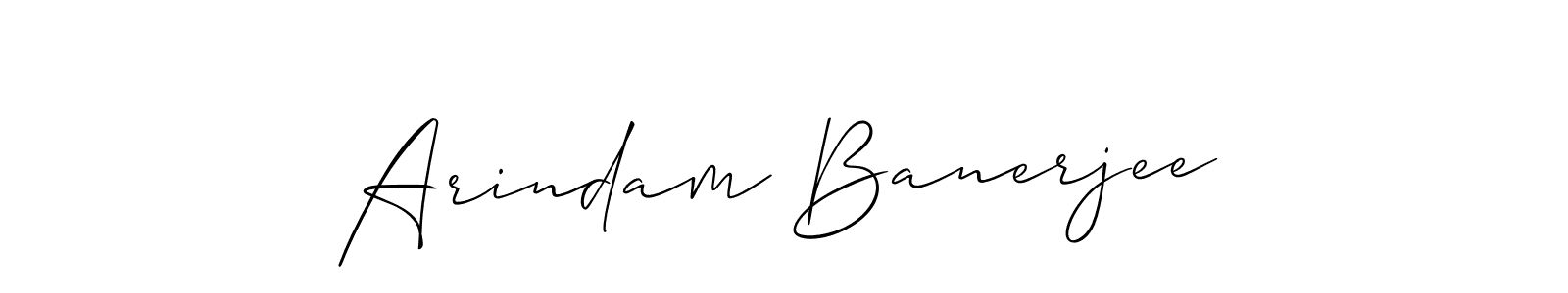 Use a signature maker to create a handwritten signature online. With this signature software, you can design (Allison_Script) your own signature for name Arindam Banerjee. Arindam Banerjee signature style 2 images and pictures png