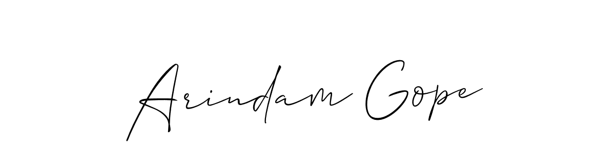 Arindam Gope stylish signature style. Best Handwritten Sign (Allison_Script) for my name. Handwritten Signature Collection Ideas for my name Arindam Gope. Arindam Gope signature style 2 images and pictures png