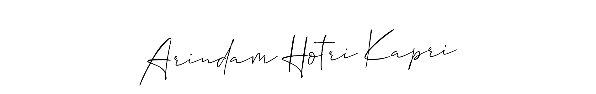 Similarly Allison_Script is the best handwritten signature design. Signature creator online .You can use it as an online autograph creator for name Arindam Hotri Kapri. Arindam Hotri Kapri signature style 2 images and pictures png