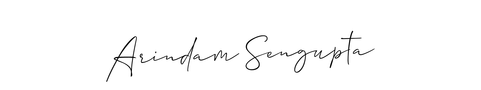The best way (Allison_Script) to make a short signature is to pick only two or three words in your name. The name Arindam Sengupta include a total of six letters. For converting this name. Arindam Sengupta signature style 2 images and pictures png