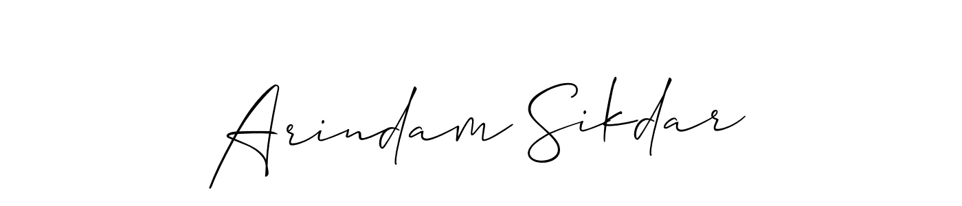 Use a signature maker to create a handwritten signature online. With this signature software, you can design (Allison_Script) your own signature for name Arindam Sikdar. Arindam Sikdar signature style 2 images and pictures png