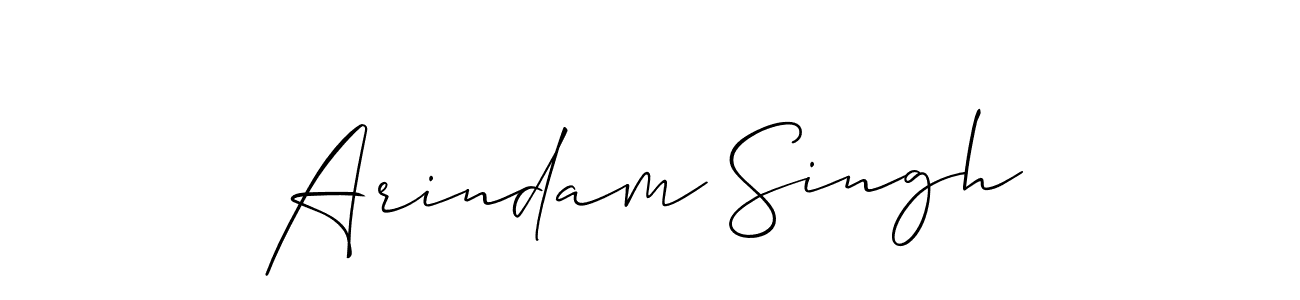 Use a signature maker to create a handwritten signature online. With this signature software, you can design (Allison_Script) your own signature for name Arindam Singh. Arindam Singh signature style 2 images and pictures png