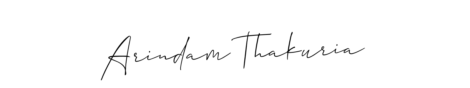Also we have Arindam Thakuria name is the best signature style. Create professional handwritten signature collection using Allison_Script autograph style. Arindam Thakuria signature style 2 images and pictures png