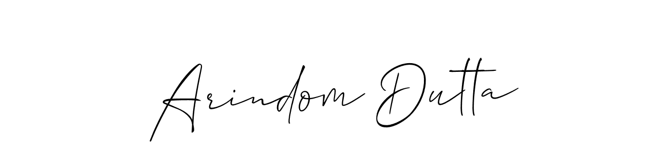 Design your own signature with our free online signature maker. With this signature software, you can create a handwritten (Allison_Script) signature for name Arindom Dutta. Arindom Dutta signature style 2 images and pictures png
