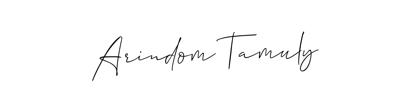 Use a signature maker to create a handwritten signature online. With this signature software, you can design (Allison_Script) your own signature for name Arindom Tamuly. Arindom Tamuly signature style 2 images and pictures png