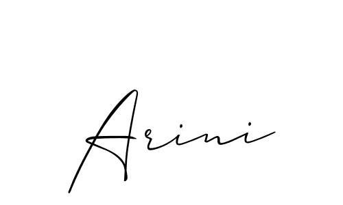 Arini stylish signature style. Best Handwritten Sign (Allison_Script) for my name. Handwritten Signature Collection Ideas for my name Arini. Arini signature style 2 images and pictures png