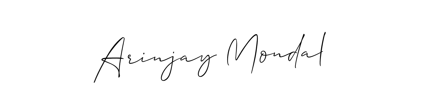 Create a beautiful signature design for name Arinjay Mondal. With this signature (Allison_Script) fonts, you can make a handwritten signature for free. Arinjay Mondal signature style 2 images and pictures png