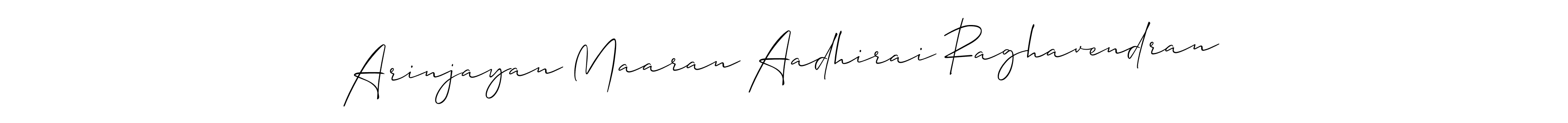 Make a beautiful signature design for name Arinjayan Maaran Aadhirai Raghavendran. With this signature (Allison_Script) style, you can create a handwritten signature for free. Arinjayan Maaran Aadhirai Raghavendran signature style 2 images and pictures png
