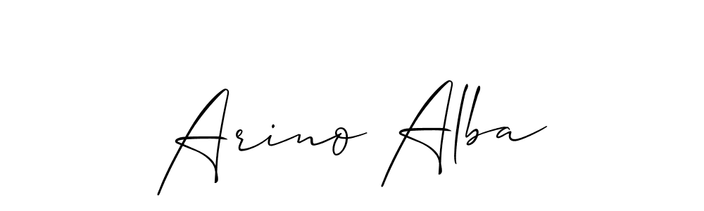 Once you've used our free online signature maker to create your best signature Allison_Script style, it's time to enjoy all of the benefits that Arino Alba name signing documents. Arino Alba signature style 2 images and pictures png