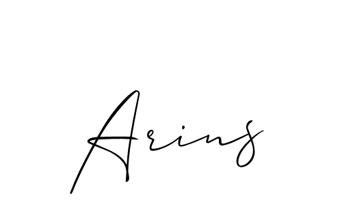 Also we have Arins name is the best signature style. Create professional handwritten signature collection using Allison_Script autograph style. Arins signature style 2 images and pictures png