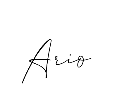 Allison_Script is a professional signature style that is perfect for those who want to add a touch of class to their signature. It is also a great choice for those who want to make their signature more unique. Get Ario name to fancy signature for free. Ario signature style 2 images and pictures png