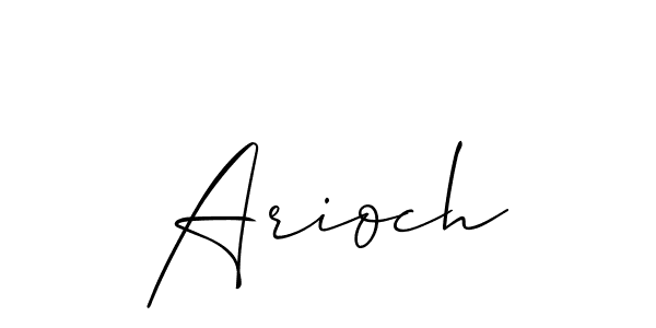 How to make Arioch name signature. Use Allison_Script style for creating short signs online. This is the latest handwritten sign. Arioch signature style 2 images and pictures png