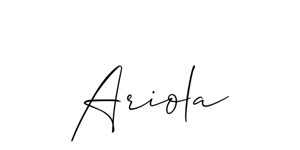 Also we have Ariola name is the best signature style. Create professional handwritten signature collection using Allison_Script autograph style. Ariola signature style 2 images and pictures png