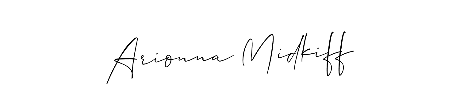 This is the best signature style for the Arionna Midkiff name. Also you like these signature font (Allison_Script). Mix name signature. Arionna Midkiff signature style 2 images and pictures png