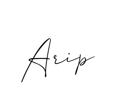 How to make Arip signature? Allison_Script is a professional autograph style. Create handwritten signature for Arip name. Arip signature style 2 images and pictures png