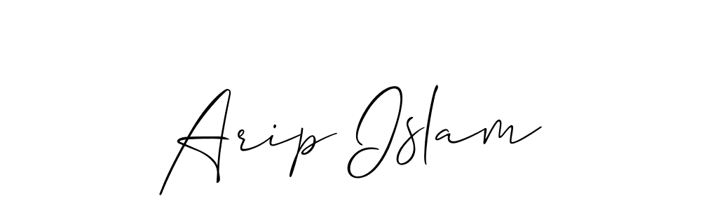 How to make Arip Islam signature? Allison_Script is a professional autograph style. Create handwritten signature for Arip Islam name. Arip Islam signature style 2 images and pictures png