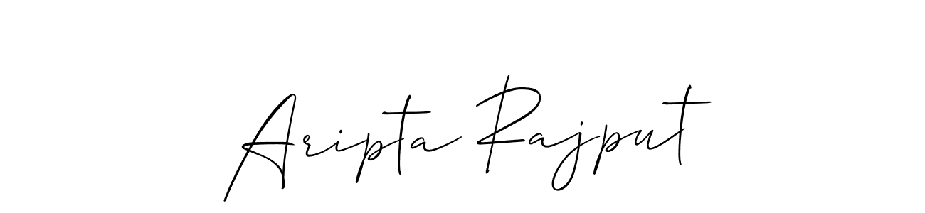 Create a beautiful signature design for name Aripta Rajput. With this signature (Allison_Script) fonts, you can make a handwritten signature for free. Aripta Rajput signature style 2 images and pictures png