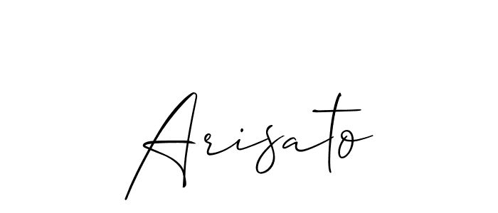 Make a beautiful signature design for name Arisato. With this signature (Allison_Script) style, you can create a handwritten signature for free. Arisato signature style 2 images and pictures png