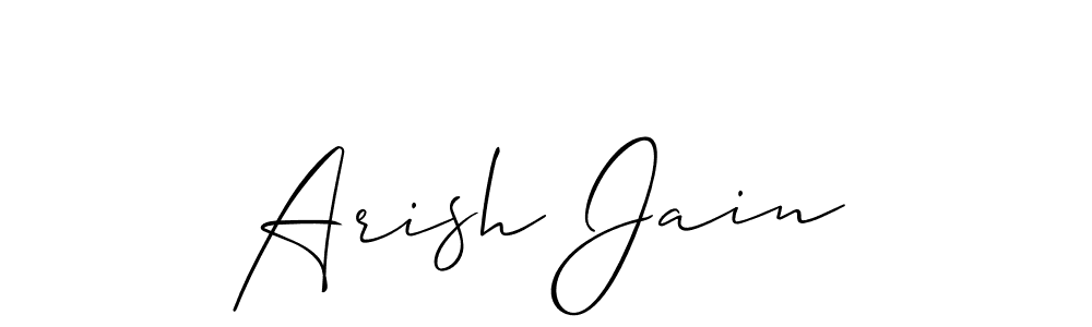 Also You can easily find your signature by using the search form. We will create Arish Jain name handwritten signature images for you free of cost using Allison_Script sign style. Arish Jain signature style 2 images and pictures png