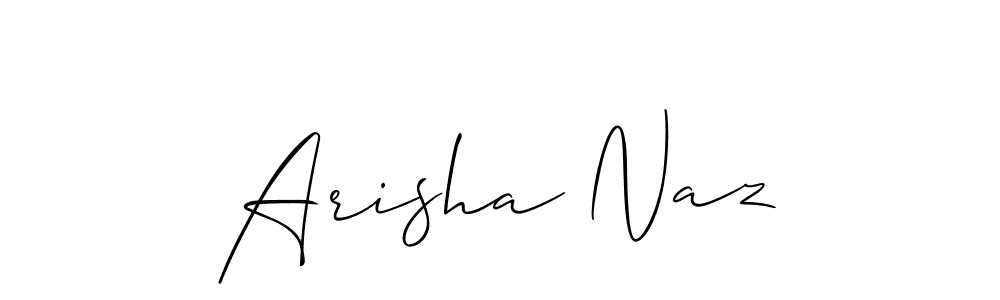 Arisha Naz stylish signature style. Best Handwritten Sign (Allison_Script) for my name. Handwritten Signature Collection Ideas for my name Arisha Naz. Arisha Naz signature style 2 images and pictures png