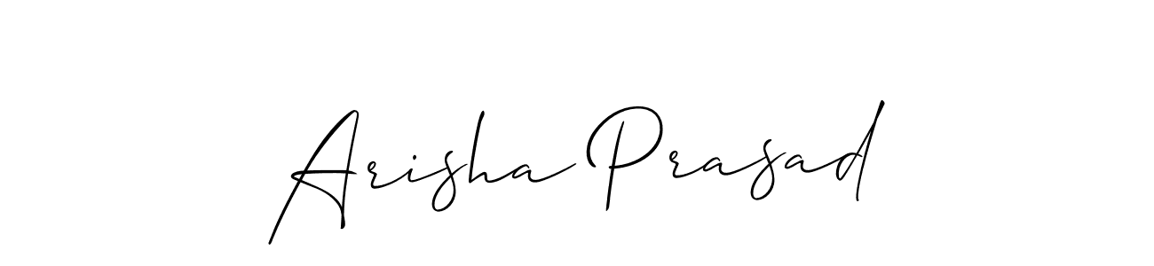 Make a short Arisha Prasad signature style. Manage your documents anywhere anytime using Allison_Script. Create and add eSignatures, submit forms, share and send files easily. Arisha Prasad signature style 2 images and pictures png
