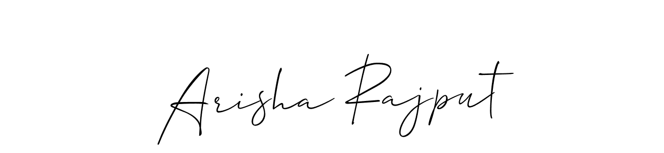 You should practise on your own different ways (Allison_Script) to write your name (Arisha Rajput) in signature. don't let someone else do it for you. Arisha Rajput signature style 2 images and pictures png