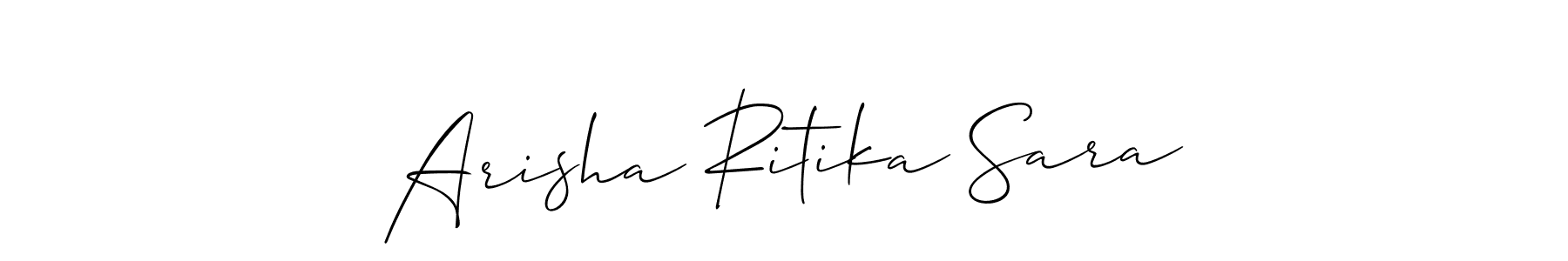 Make a beautiful signature design for name Arisha Ritika Sara. Use this online signature maker to create a handwritten signature for free. Arisha Ritika Sara signature style 2 images and pictures png