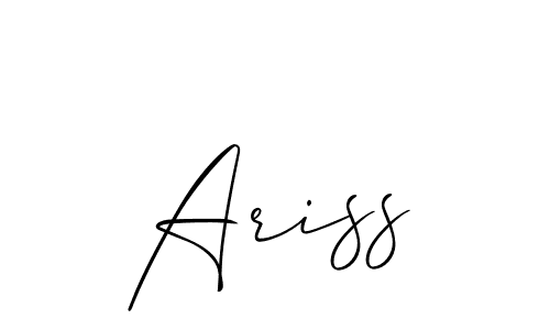 Create a beautiful signature design for name Ariss. With this signature (Allison_Script) fonts, you can make a handwritten signature for free. Ariss signature style 2 images and pictures png