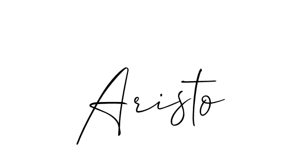 Aristo stylish signature style. Best Handwritten Sign (Allison_Script) for my name. Handwritten Signature Collection Ideas for my name Aristo. Aristo signature style 2 images and pictures png