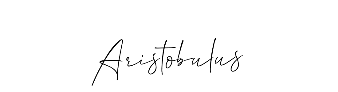 How to make Aristobulus signature? Allison_Script is a professional autograph style. Create handwritten signature for Aristobulus name. Aristobulus signature style 2 images and pictures png