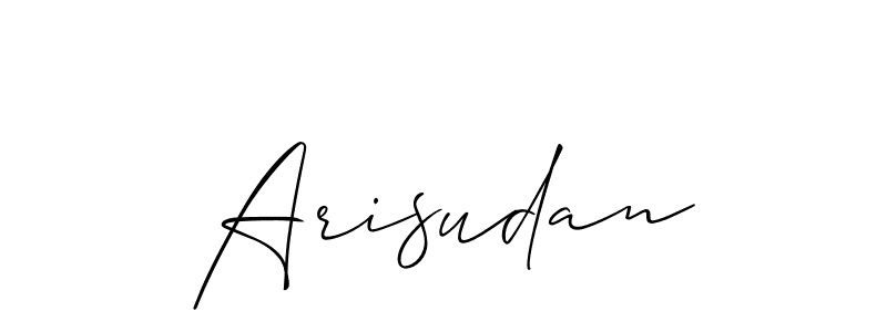 Make a beautiful signature design for name Arisudan. With this signature (Allison_Script) style, you can create a handwritten signature for free. Arisudan signature style 2 images and pictures png