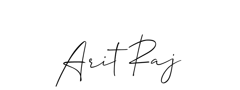 Allison_Script is a professional signature style that is perfect for those who want to add a touch of class to their signature. It is also a great choice for those who want to make their signature more unique. Get Arit Raj name to fancy signature for free. Arit Raj signature style 2 images and pictures png