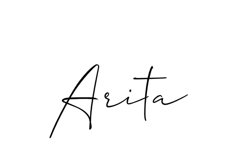 Similarly Allison_Script is the best handwritten signature design. Signature creator online .You can use it as an online autograph creator for name Arita. Arita signature style 2 images and pictures png
