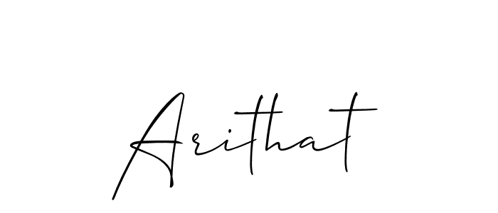 How to make Arithat signature? Allison_Script is a professional autograph style. Create handwritten signature for Arithat name. Arithat signature style 2 images and pictures png