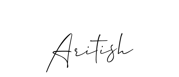 Make a beautiful signature design for name Aritish. With this signature (Allison_Script) style, you can create a handwritten signature for free. Aritish signature style 2 images and pictures png