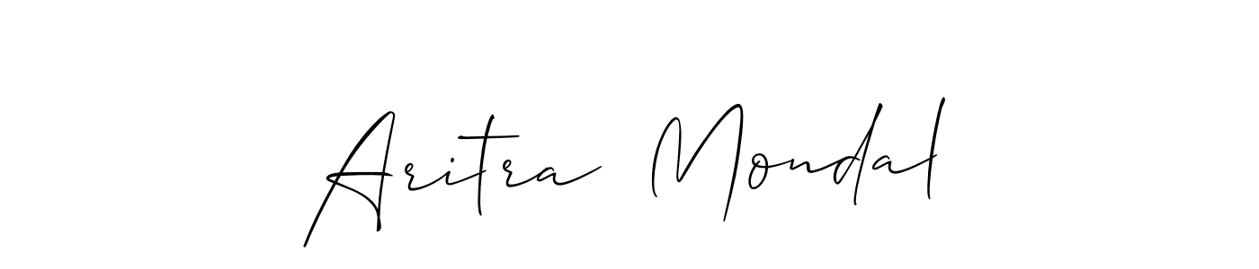 How to make Aritra  Mondal name signature. Use Allison_Script style for creating short signs online. This is the latest handwritten sign. Aritra  Mondal signature style 2 images and pictures png