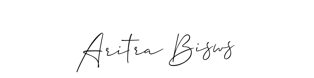 The best way (Allison_Script) to make a short signature is to pick only two or three words in your name. The name Aritra Bisws include a total of six letters. For converting this name. Aritra Bisws signature style 2 images and pictures png