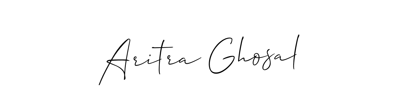 The best way (Allison_Script) to make a short signature is to pick only two or three words in your name. The name Aritra Ghosal include a total of six letters. For converting this name. Aritra Ghosal signature style 2 images and pictures png