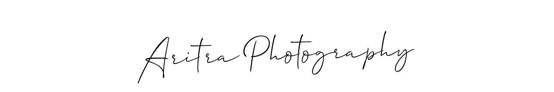 Design your own signature with our free online signature maker. With this signature software, you can create a handwritten (Allison_Script) signature for name Aritra Photography. Aritra Photography signature style 2 images and pictures png