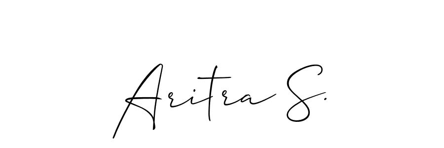 if you are searching for the best signature style for your name Aritra S.. so please give up your signature search. here we have designed multiple signature styles  using Allison_Script. Aritra S. signature style 2 images and pictures png