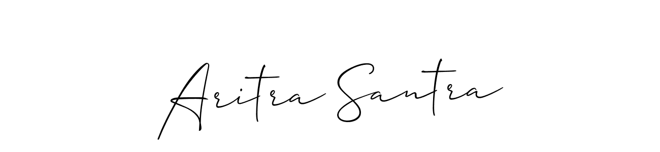Allison_Script is a professional signature style that is perfect for those who want to add a touch of class to their signature. It is also a great choice for those who want to make their signature more unique. Get Aritra Santra name to fancy signature for free. Aritra Santra signature style 2 images and pictures png